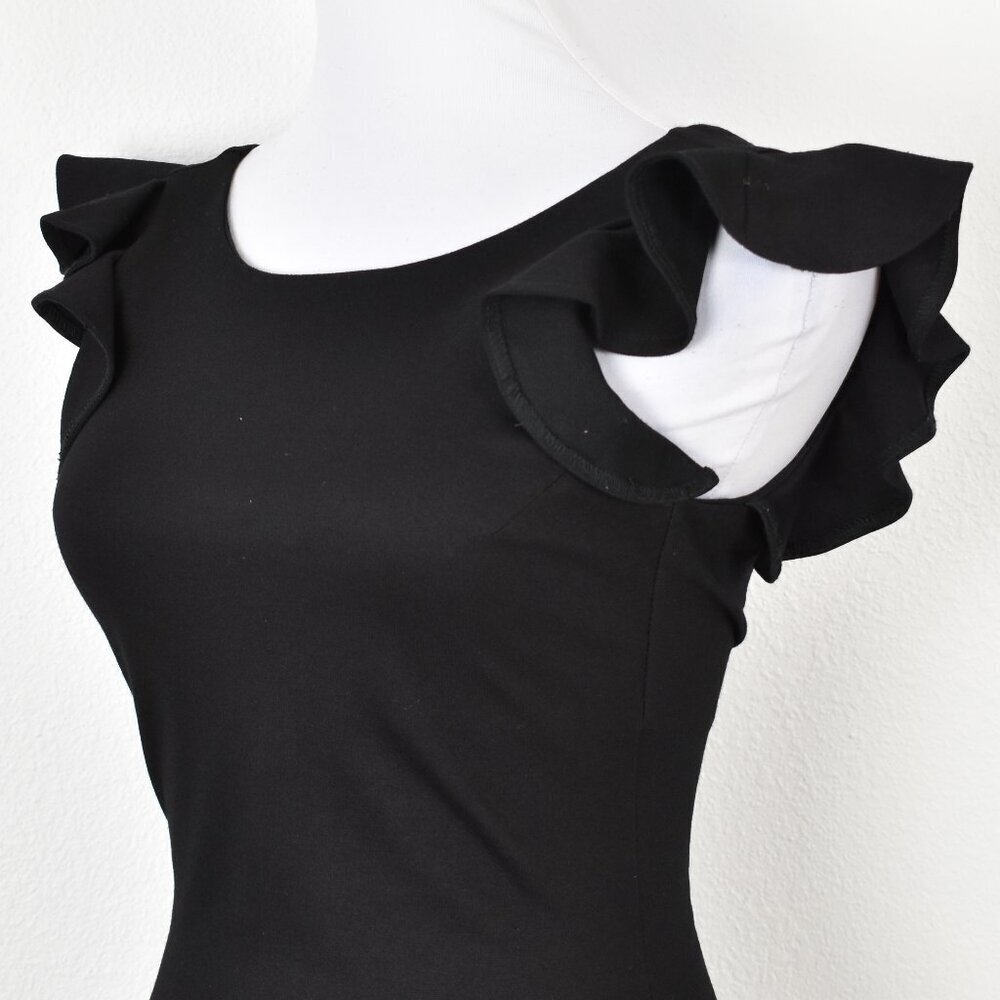 Amanda Uprichard Ruffle Bodycon Sheath Dress - S - Picture 3 of 9